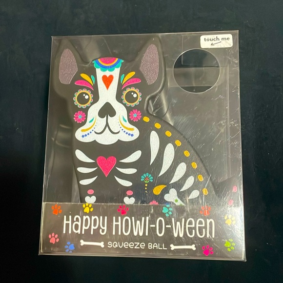 Dia de Los muertos Happy howl-o-ween squeezeball pet dog halloween stress ball - Picture 3 of 7